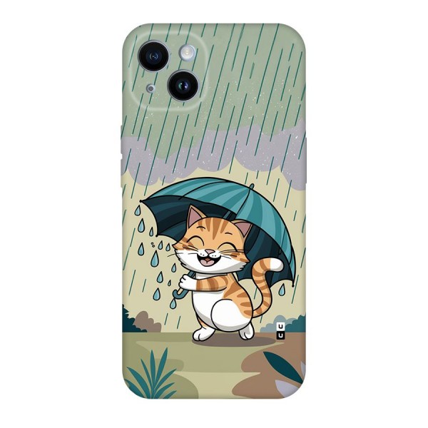 Cat In Rain Back Case for iPhone 14